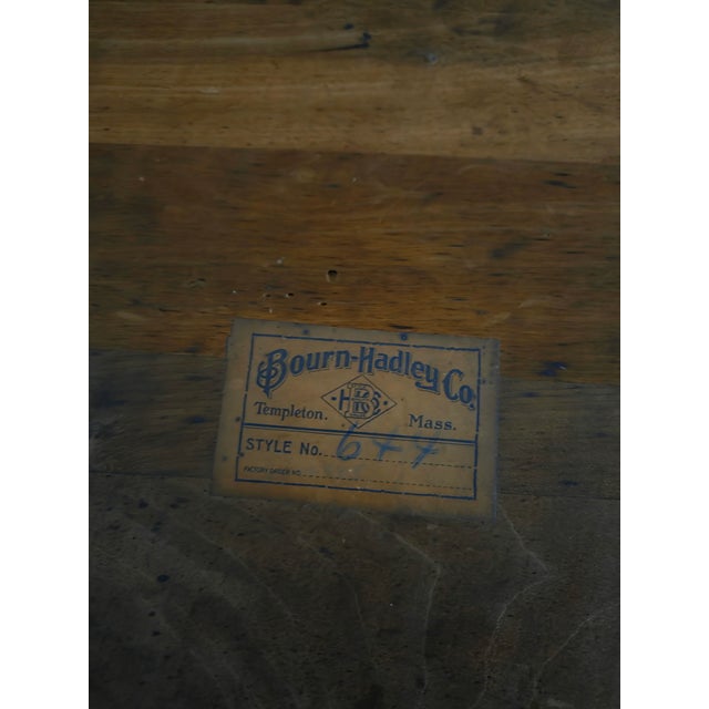 Brown Antique Mission Oak Arts & Crafts Desk / Library Table With Built-in Bookcases (Circa 1900s) For Sale - Image 8 of 13