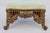 Vintage 1940s Rococo Revival Gilt Cast Iron Footstool With Floral Needlepoint Cushion For Sale - Image 4 of 13