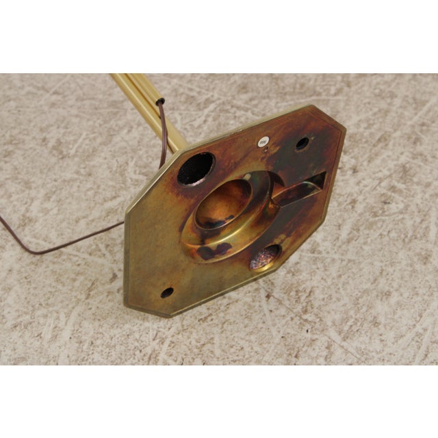 1980s Mid Century Modern Adjustable Brass Floor Lamp For Sale - Image 16 of 16