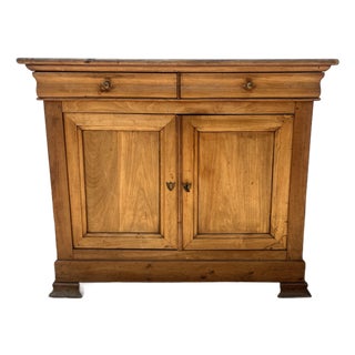 French 19th Century Louis Philippe Solid Walnut Two Door Buffet For Sale
