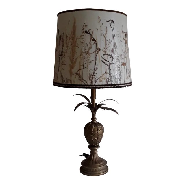 Vintage Pineapple Lamp in Plastic and Metal, 1990s For Sale