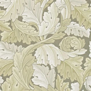 Morris & Co Acanthus Wallpaper in Stone - a Sample For Sale