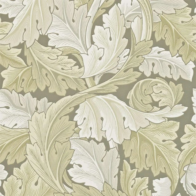 Morris & Co Acanthus Wallpaper in Stone - a Sample For Sale