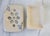 Vintage footed studio art pottery soap dish with dove motif. Signed and dated by artist on bottom. No chips or cracks.