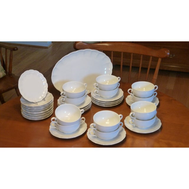 1980's Kaiser Romantica White Porcelain China Dinnerware 125 Pc. Set