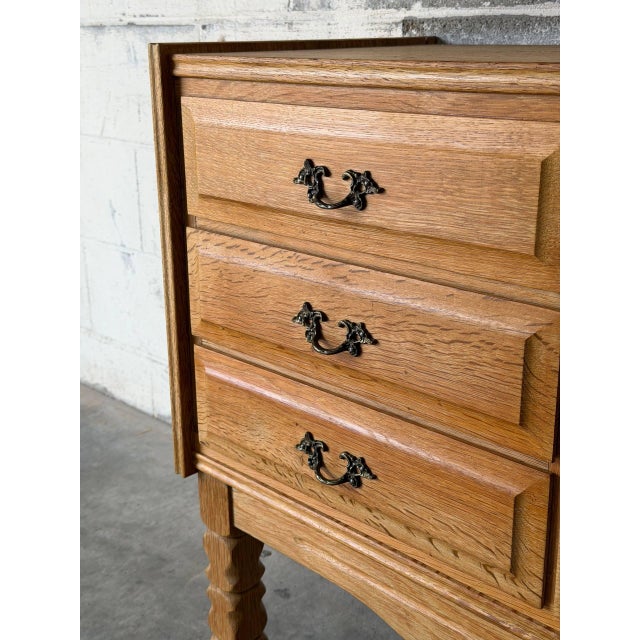 In Style of Henning Kjærnulf Oak Dresser With 6 Drawers Danish Mid-Century Modern 1960s For Sale - Image 10 of 11