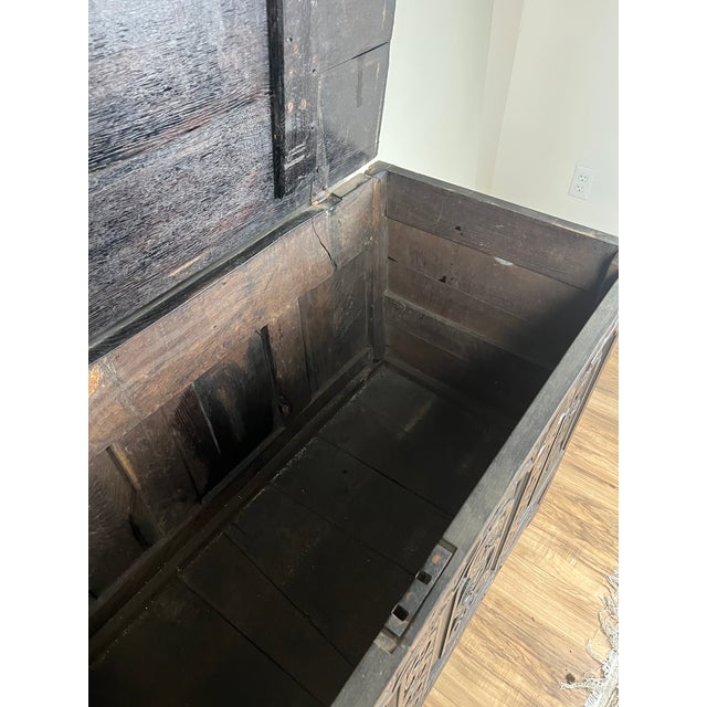 Antique 18th Century Charles II Style Mule Chest Maybe Irish or Scottish For Sale In Boston - Image 6 of 16