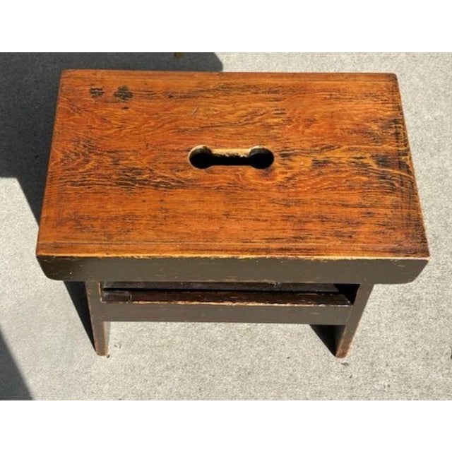 This fine hand made & painted step stool is in very good condition.This great stool works as a step stool.Great for in a...