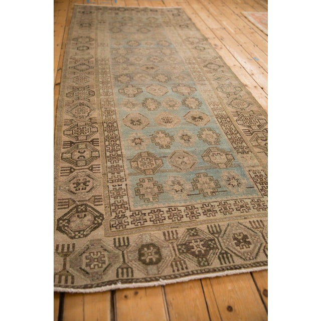 Old New House Vintage Fine Distressed Hamadan Rug Runner - 3'7" x 9'6" For Sale - Image 4 of 11