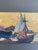 Italian Artist, Seascape with Sailboat and Figures, 1978, Oil Painting For Sale - Image 4 of 15
