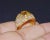 Contemporary GIA Natural 5.7Cts VS Diamond Unheated Yellow Sapphire 18K Gold Bombay Dome Ring, size 6.5 For Sale - Image 3 of 9