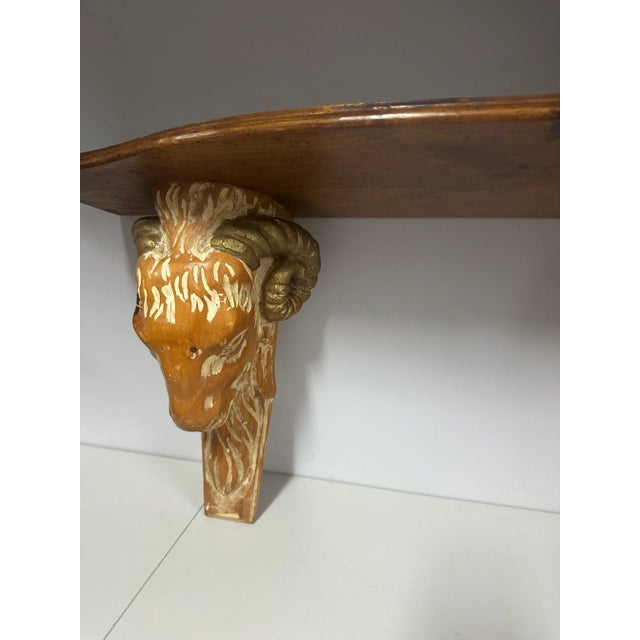 Carved Rams Head Wall Shelf For Sale - Image 11 of 12