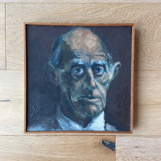 Vintage Oil Portrait Painting by Virginia E. Padgett 1972 For Sale - Image 10 of 10