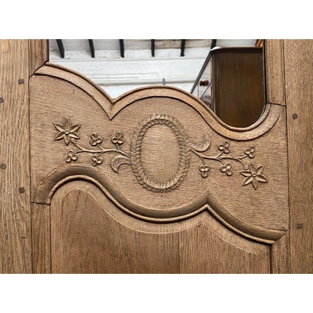 19th Century French Bleached Oak Mirrors, Set of 2 For Sale - Image 4 of 11