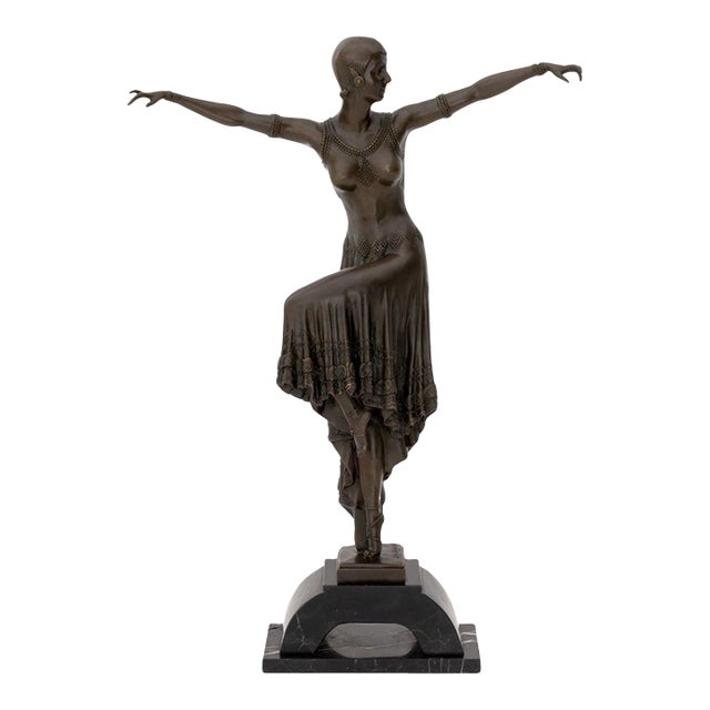 After d.h. Chiparus Dancer Patinated Bronze For Sale