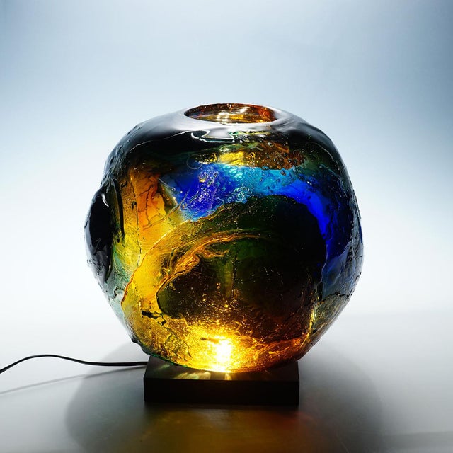 Large Spherical Vase Geacolor by Gae Aulenti for Venini, Murano, 1995 For Sale - Image 6 of 9