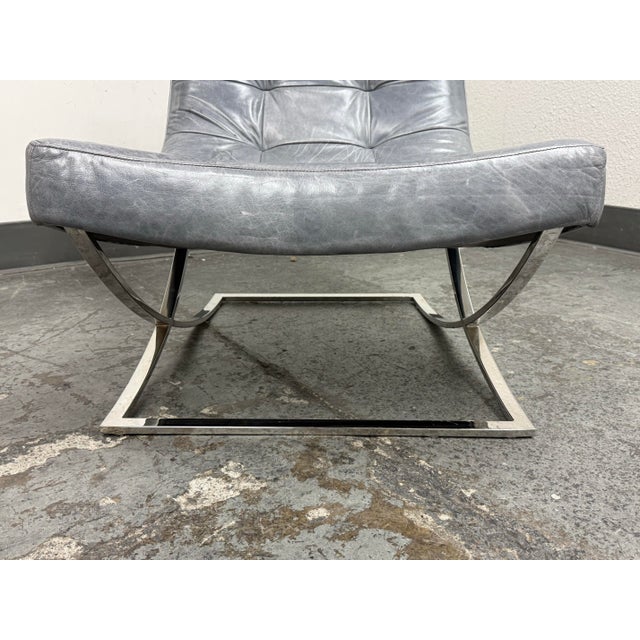 Williams Sonoma Home James Leather Chair For Sale - Image 9 of 11