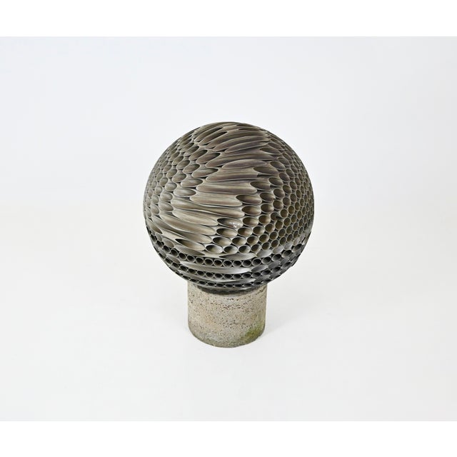 PVC plastic sculpture and concrete base by Gabriele Perugini. Wear due to time and age This piece has an attribution mark,...