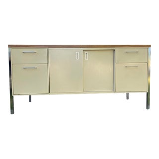 1980s Vintage Mid Century Modern Metal Sideboard For Sale