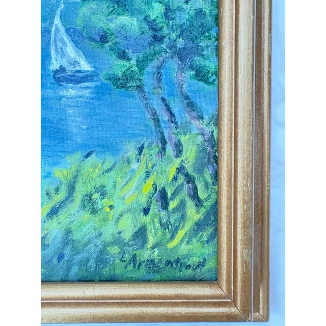 Late 20th Century Seascape Twin Sails Oil on Canvas, Signed by Artist For Sale In Palm Springs - Image 6 of 8