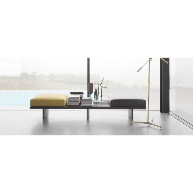 Refolo Modular Sofa in Wood and Black Leather by Charlotte Perriand for Cassina, Set of 6 For Sale - Image 12 of 18