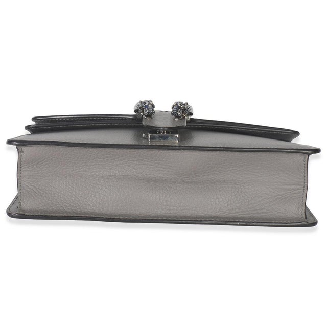 2010s Dusty Grey Pebbled Calfskin Small Dionysus Shoulder Bag For Sale - Image 5 of 9