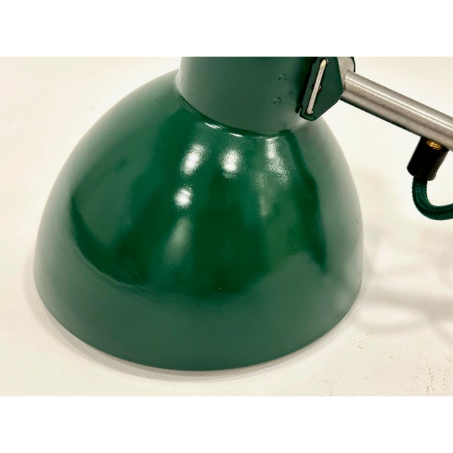 Industrial Dark Green Scissor Wall Lamp, 1950s For Sale - Image 10 of 12