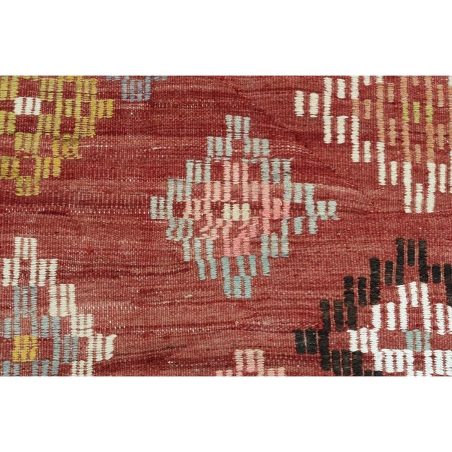 1960s Vintage Turkish Handmade Kilim Rug - 78"x112" For Sale In Raleigh - Image 6 of 12