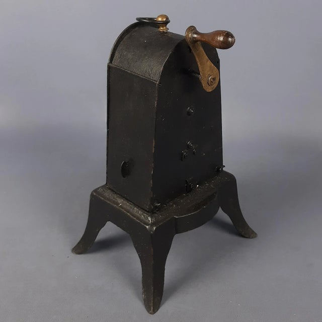 Antique Cast Iron and Brass Hand-Crank Rotisserie, Early 1900s For Sale - Image 12 of 12
