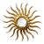 Late 20th Century Sunburst Carved Golden Mirror For Sale