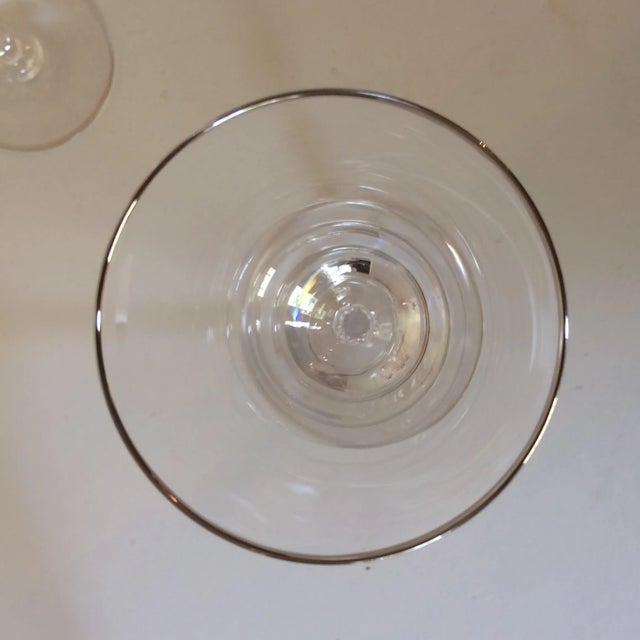 Platinum Rim Fostoria Wine Glasses - Set of 6 For Sale In Sacramento - Image 6 of 13