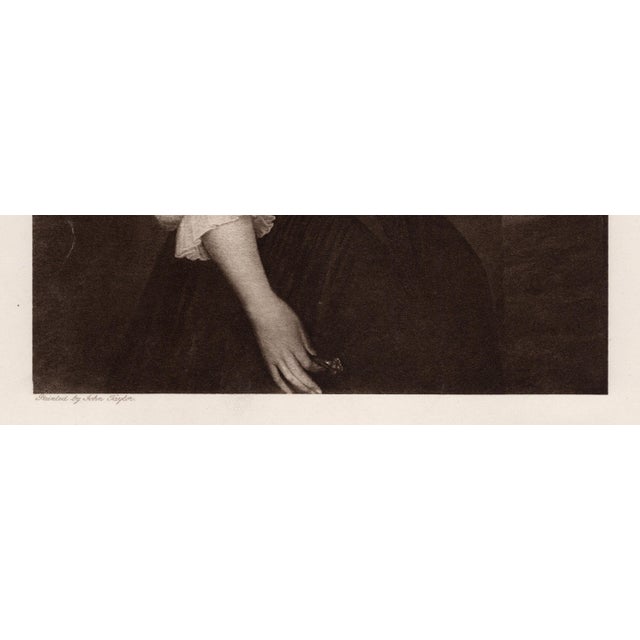 John Taylor 1900 - 1909 Amazing John Taylor Antique Portrait Print Joan Nixion Signed Framed For Sale - Image 4 of 4