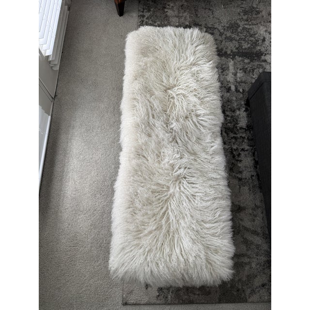 Soft, sculptural, and effortlessly chic. This Pasargad Home Mongolian Lamb Fur Bench brings a luxurious textural moment to...