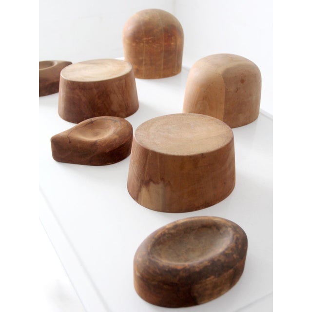 Collection of 8 Early 20th Century Wooden Millinery Hat Blocks For Sale - Image 4 of 17