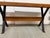 Wood Modern Walnut Console Table on Blackened Steel Trestle Base For Sale - Image 7 of 11