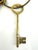 Vintage Brass Skeleton Key Ring – Set of Five Decorative Keys For Sale - Image 9 of 9
