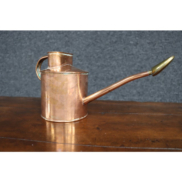 Vintage Haws Copper & Brass Indoor Watering Can For Sale - Image 11 of 12