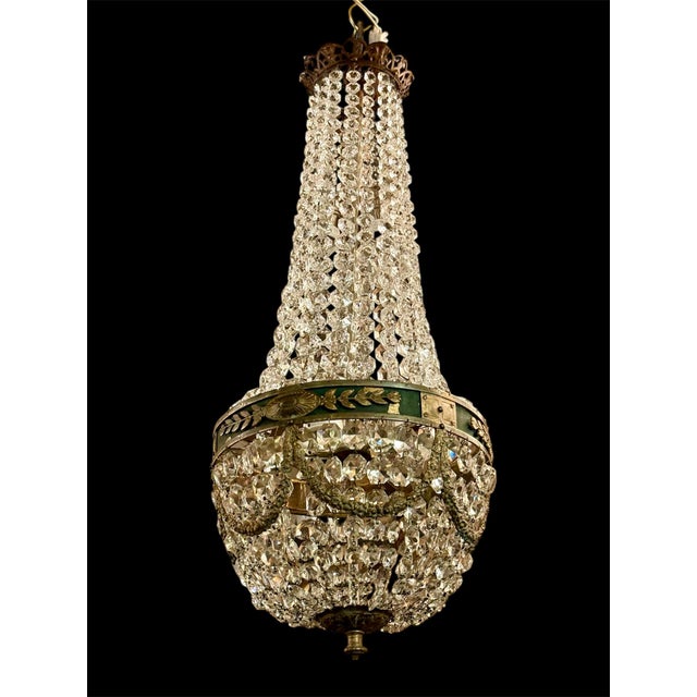 1920s Antique Empire Chandelier, 1920s For Sale - Image 5 of 7