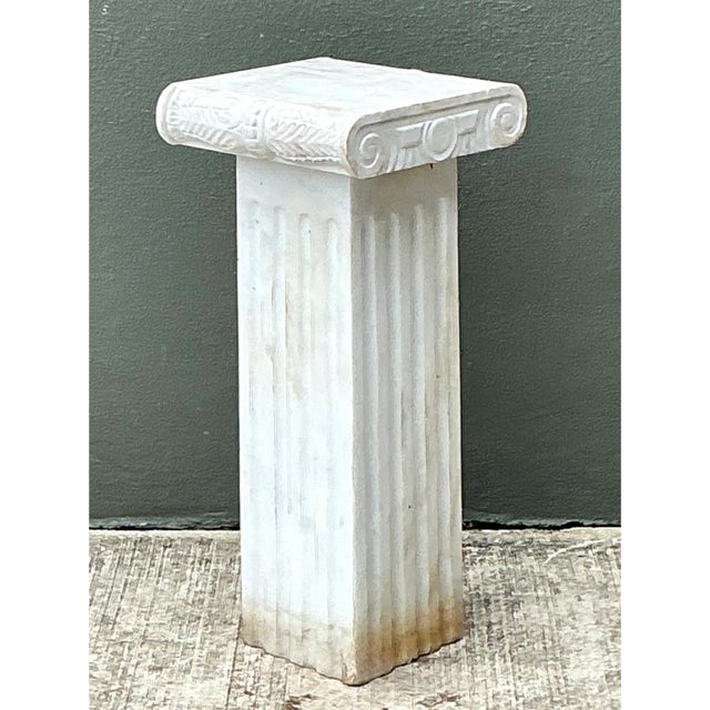 Vintage Ionic Style Marble Pedestal For Sale - Image 4 of 12
