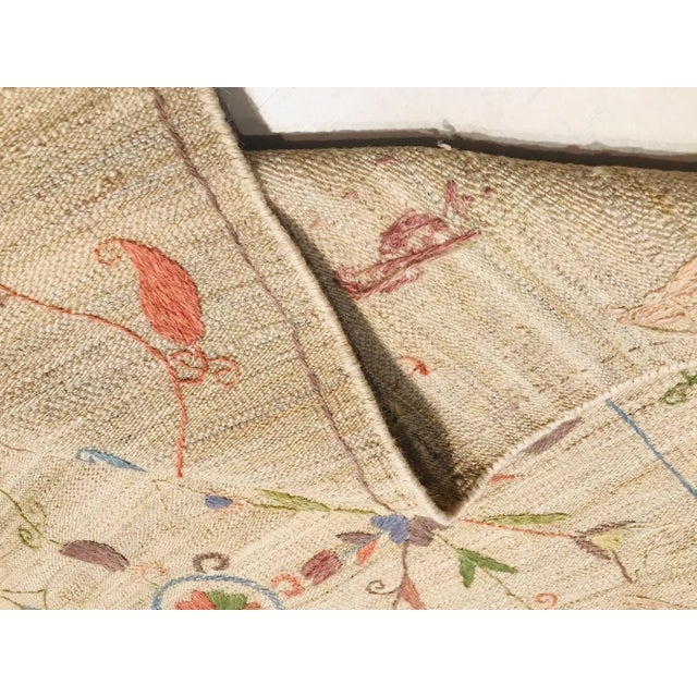 Beige Wool Kilim Rug, 1980s For Sale - Image 8 of 16