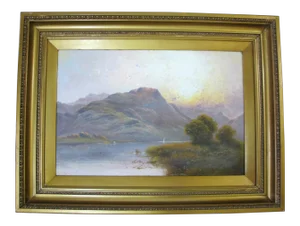 19th Century Landscape Near Betws Y Coed Wales Uk Painting Signed Miller