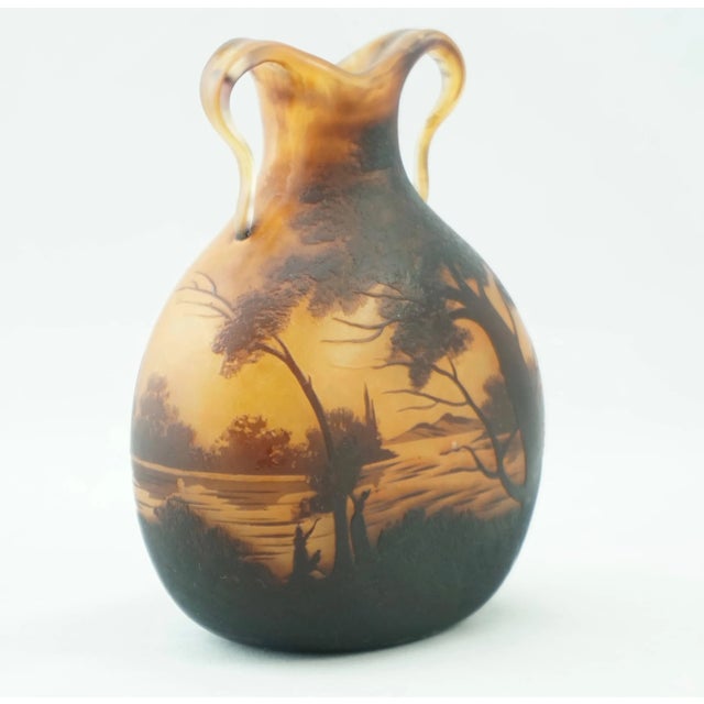 Muller Freres Luneville Cameo Landscape Vase 1900 For Sale In Dallas - Image 6 of 9