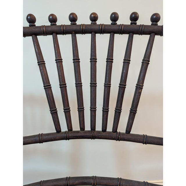 Antique Faux Bamboo Side Chair - A Pair For Sale - Image 11 of 15