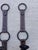 Rustic European 1990s Equestrian Faux Leather Metal Candle Sconces in Style of Jacques Adnet, a Pair For Sale - Image 3 of 9