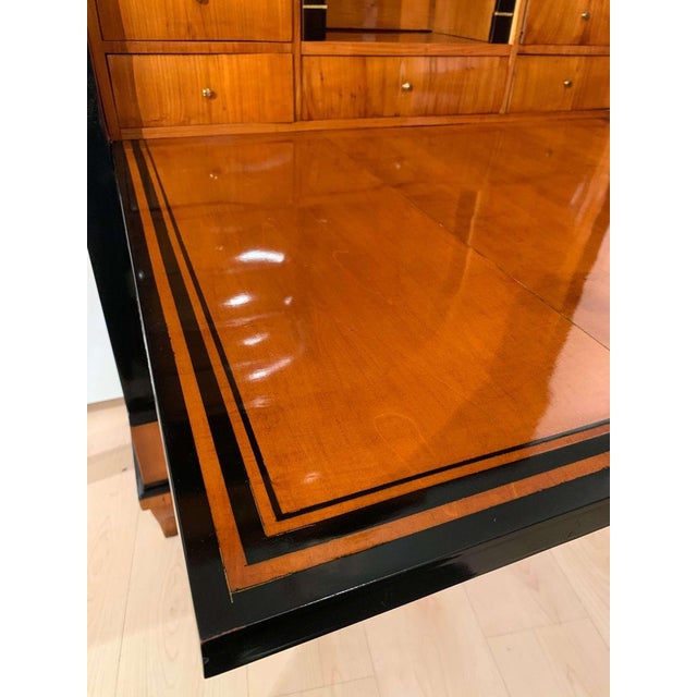 Wood Secretary in Cherry Veneer, South Germany, 1820s For Sale - Image 7 of 18