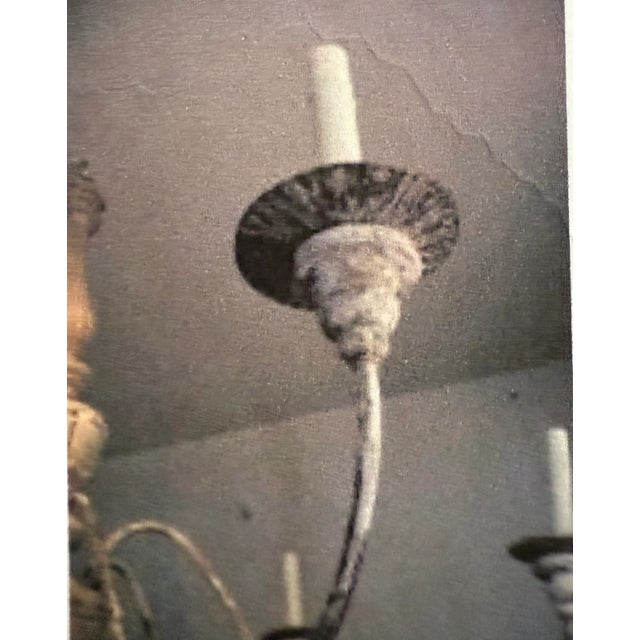 Rustic Lucca Wood and Iron Chandelier For Sale - Image 3 of 4