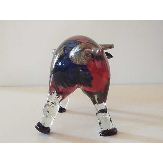 Glass Paste Bull Sculpture by Florea Silviu For Sale - Image 4 of 5