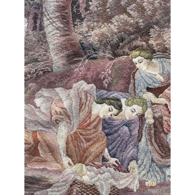 Vintage French Needlepoint Tapestry, 1950s For Sale - Image 11 of 18
