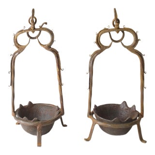 Pair of Vintage Oil Burner or Candle Holder For Sale