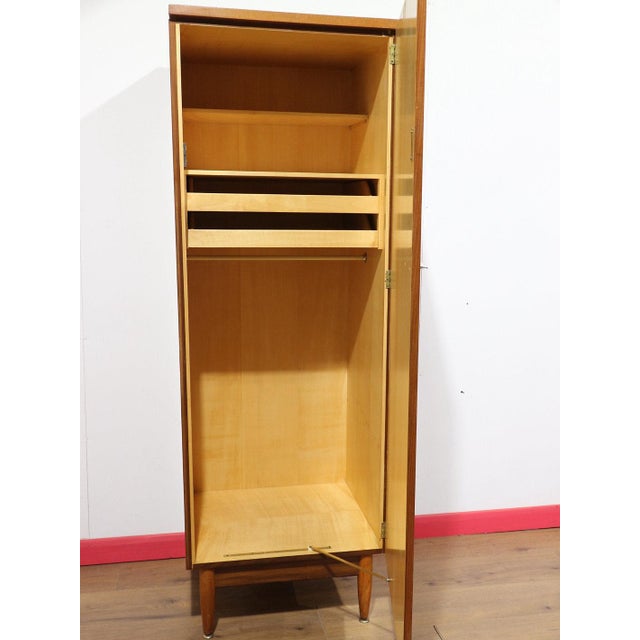 Mid Century Modern Vintage Teak Single Armoire Wardrobe by White and Newton Danish Style For Sale - Image 11 of 15
